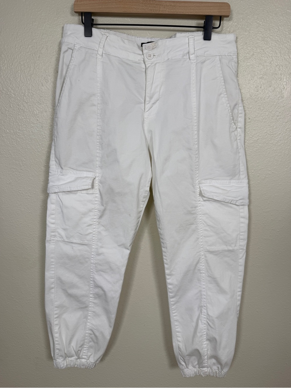 Sanctuary White Cargo Jogger Pants Womens 30 Utility Stretch Casual